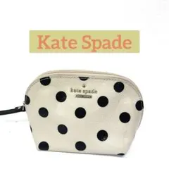 【正規品】ドットポーチ　水玉模様　ベージュ