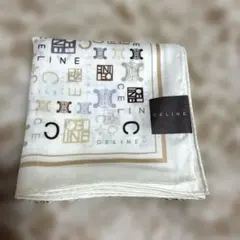 セリーヌ　マカダム　ロゴ柄　ハンカチ　未使用