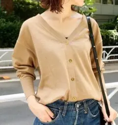 超美品★IENA*イエナ・使える・定番ALBA Vネックカーディガン♪
