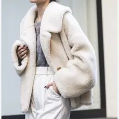 Noble スノーボアビッグカラーコート