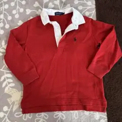 ラルフローレン赤いポロシャツ アメリカ国旗付き