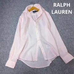 ラルフローレン　国内正規品　現行　リネンシャツ　ポニー刺繡　ピンク