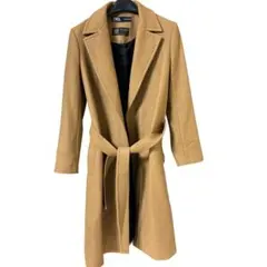 ZARA キャメル ロングコート 最高級manteco ベルト付き S