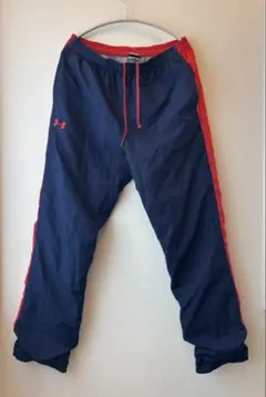 UNDER ARMOUR パンツ XLネイビー レッド トレーニングパンツ