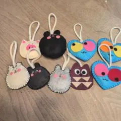 ハンドメイド フェルト マスコット 詰め合わせ 9個セット