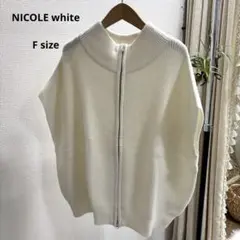 NICOLE white ホワイトニコル　ニコル　ニットベスト　Wファスナーのサムネイル