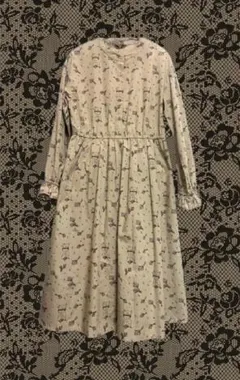 長袖イラストプリントワンピース サイズ F ナガキパーマ