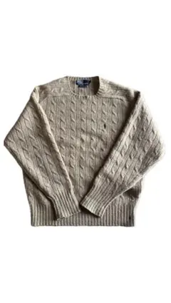 Polo by Ralph Lauren ケーブルニット M ベージュ