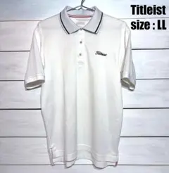 Titleist タイトリスト ポロシャツ LL 半袖 ゴルフウェア 白のサムネイル