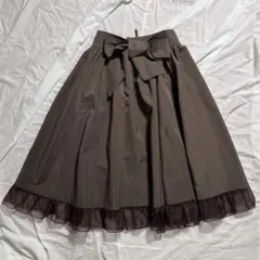 定価5.3万円 FOXEY NEW YORK 42 レース フレアスカート 上品のサムネイル