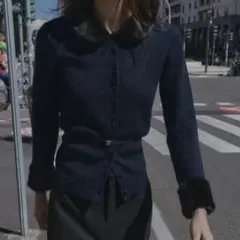 【ZARA今季未使用】コントラストニットフェイクファージャケット　値下げ不可