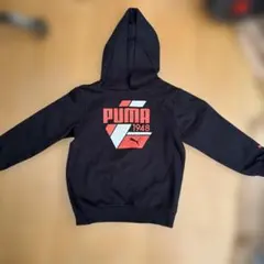 PUMA フード付きパーカー 黒 130cm