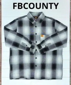 【美品】最終価格 FB COUNTY オンブレチェックシャツ ホワイト×ブラックのサムネイル