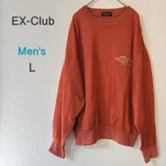 【イーエックスクラブ】 トレーナー 刺繍 綿100% オーバーサイズ L