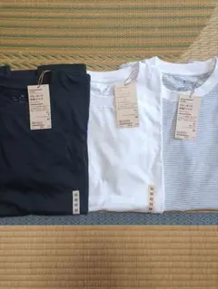 新品タグ付き 無印良品 天竺編み クルーネック 半袖Tシャツ 3枚セットのサムネイル