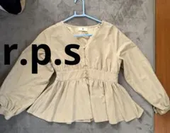 美品r.p.s ペプラムブラウス Fサイズ 上品ベージュ