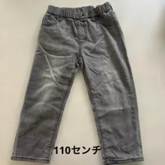 薄手グレー　110センチ　ゴムウエスト　男女兼用　バースデイ　デニム　春夏のサムネイル
