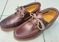 Timberland 3アイバーガンディ デッキシューズ