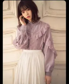 GRL レースフリルブラウス