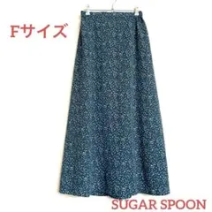 シュガースプーン小花柄 フレアロングスカート Fのサムネイル