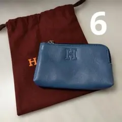 HERMES エルメス ボリード ポーチ ネイビー 化粧ポーチ ミニバッグ 