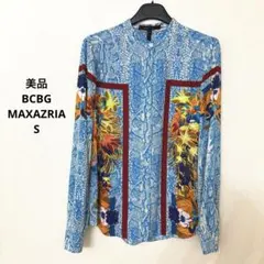 美品◾️BCBGMAXAZRIA◾️パイソン×フラワー　とろみシャツ　Sのサムネイル