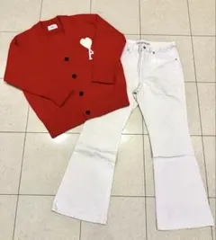 Ami Paris ニットカーディガン & Suliivan フレアデニムのサムネイル