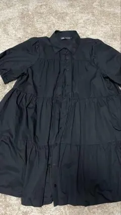 ZARA ブラック シャツワンピース チュニック