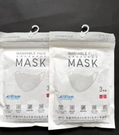 ユニクロ　UNIQLO エアリズム　マスク　ちいさめ　M ライトグレー