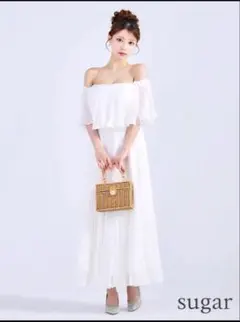 大セール！新作sugar オフショルダー ホワイトドレスJEAN MACLEAN
