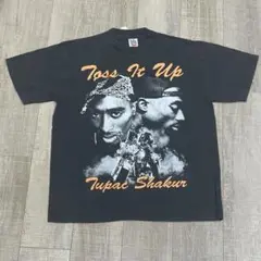 2pac Tupac Toss it up ラップ Tシャツ ブラック L