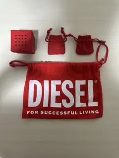 正規品 DIESEL ショップ袋 巾着袋 セット レッド