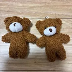 ブラウン クマ型ぬいぐるみ 2体セット