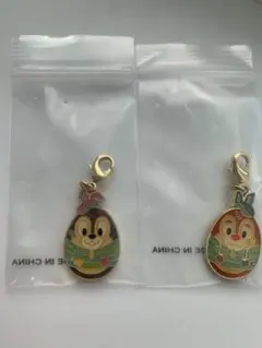 チップとデール エッグ型　チャーム　キーホルダー　キーチェーン アクセサリー