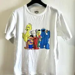 KAWS カウズセサミストリート　ユニクロUNIQLO Tシャツ サイズXS 白
