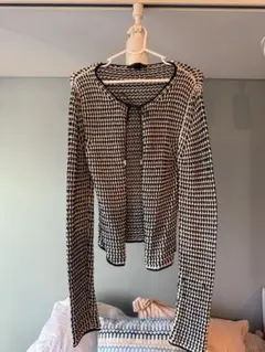 美品 LOUIS VUITTON モノグラム柄 ニットカーディガン XS