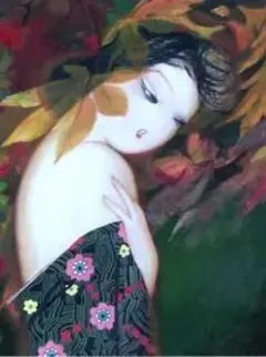 石川幸奈、「White Wind」、希少画集・額装画、日本製・新品額縁