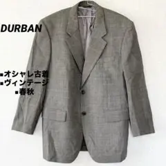 【古着セール✨】ダーバン テーラードジャケット 千鳥格子 メンズ　オシャレ