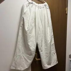 ELENCARE DUE ホワイト カジュアルパンツ ゴムウエスト
