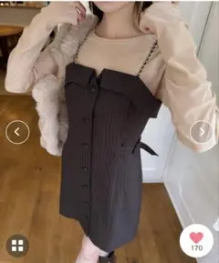 1回のみ使用 ロイヤルパーティーノースリーブストライプワンピース ストラップなし