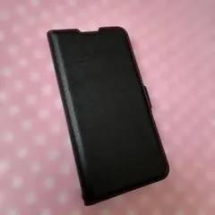 黒 手帳型ケース 合成皮革iPhone15Pro Max用