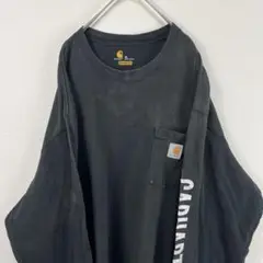 USA古着 carhartt カーハート ポケット ロンT フェードブラック 黒