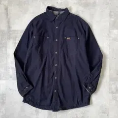 か*れ様 US規格　カーハート　ヘビーウェイト　ワークシャツ　スナップ　裏地チェ