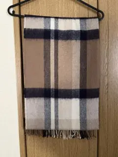 マフラー チェック柄 ベージュ