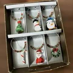 Pier 1 Imports クリスマス ワイングラスマーカー 6個セット