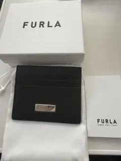 未使用★FURLA ブラック レザー カードケース