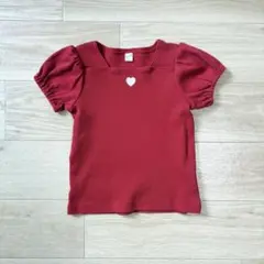 スクエアネックパフスリーブ半袖Tシャツ