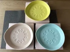 【1回のみ使用】ミナペルホネン　おさら3枚セットのサムネイル