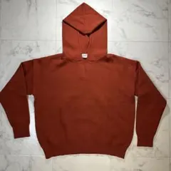 【BEAMS・HEART】ニットパーカー赤茶色