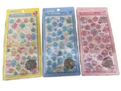 3D立体ぷっくりシール　3枚セット　しずくちゃん